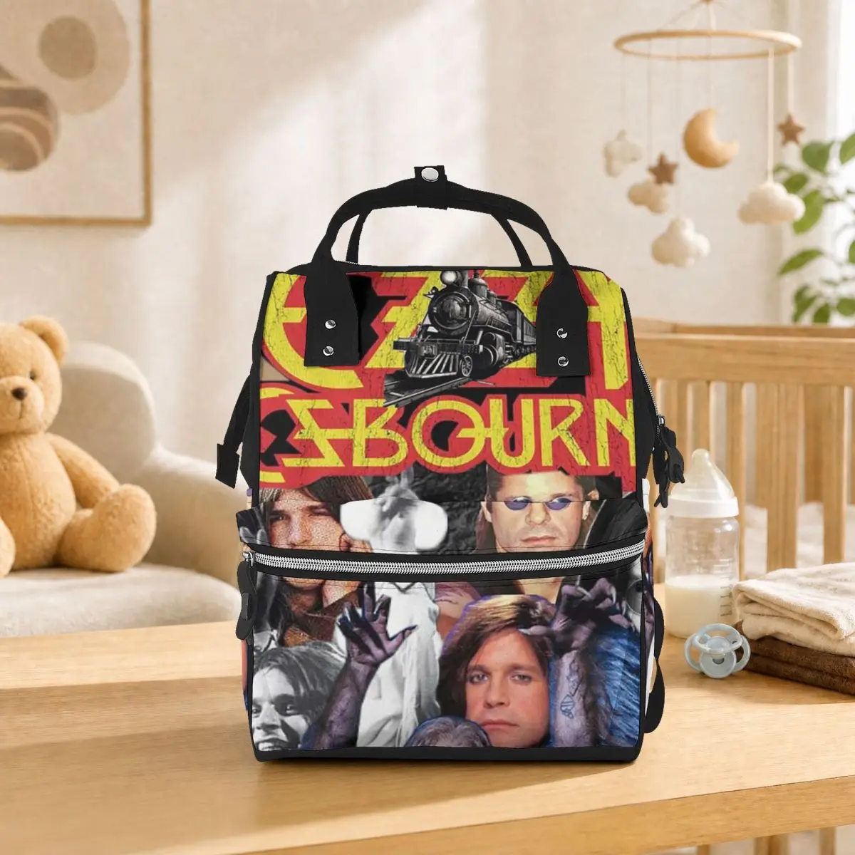 Ozzy Osbourne Merch Student Backpack School Bag Hiking Travel Daypack for Men Women Bookbag Shoulder Bags