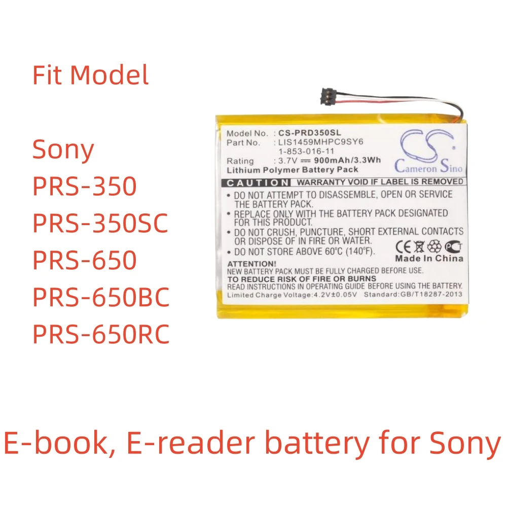 

Li-Polymer E-book, E-reader battery for Sony,3.7v,900mAh,PRS-350SC PRS-650RC