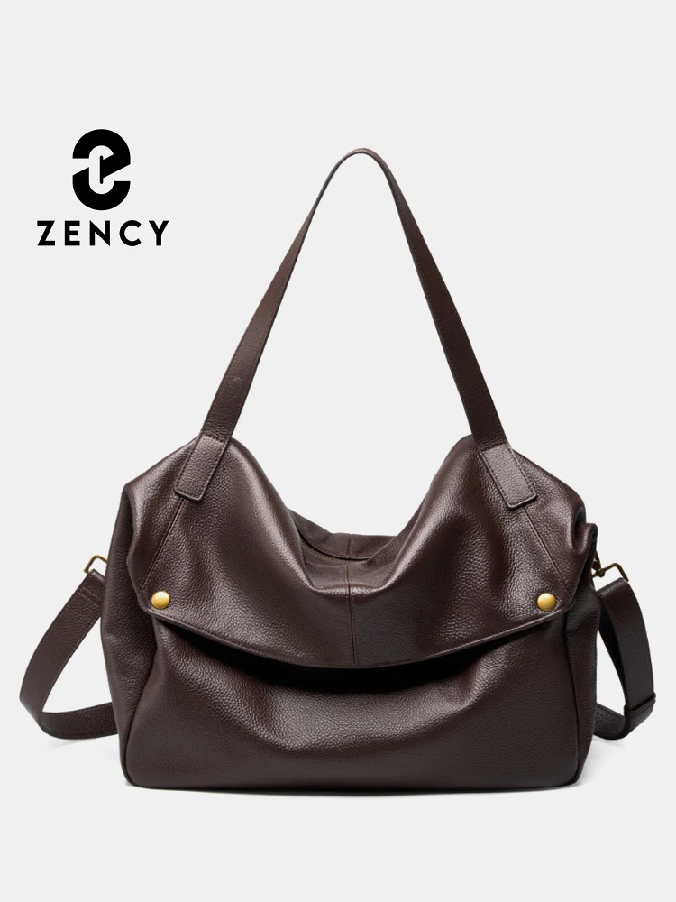 

Zency большая вместительная сумка на плечо, кошелек из натуральной кожи, женская рабочая сумка-тоут, сумка-шоппер, карман для A4, ipad, через плечо