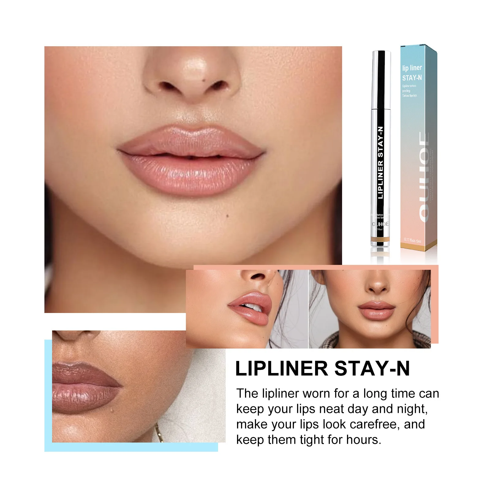 Peel Off Lip Liner, wasserdicht, langlebig, Tattoo-Lipgloss, nicht ausziehen, nähren Lippenstift, Kosmetik, matt, sexy, praller Lippenstift