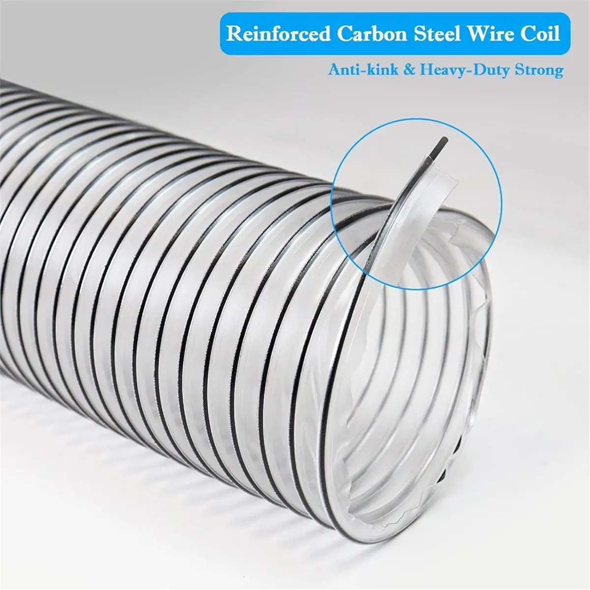 【~ NEW BAAY】PVC Dust Collection Hose Clear Flexible 2.5 Inch Dust Collector Vacuum Hose for Woodworking Shops Dust Collection Ho
