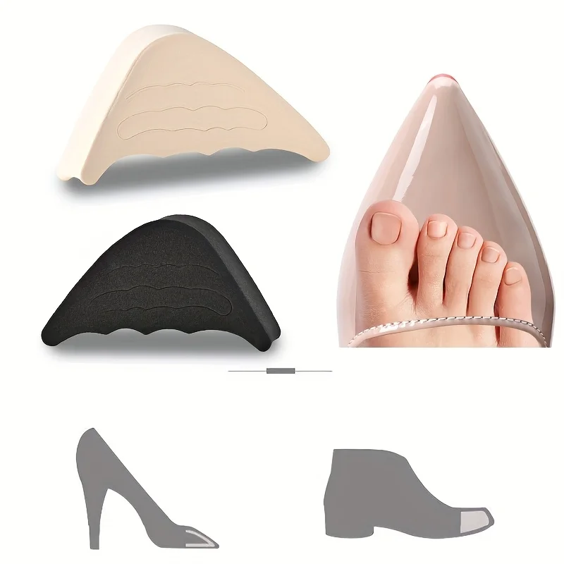 3 pairs of toe pads with adjustable size and cutting for high heels and casual shoes