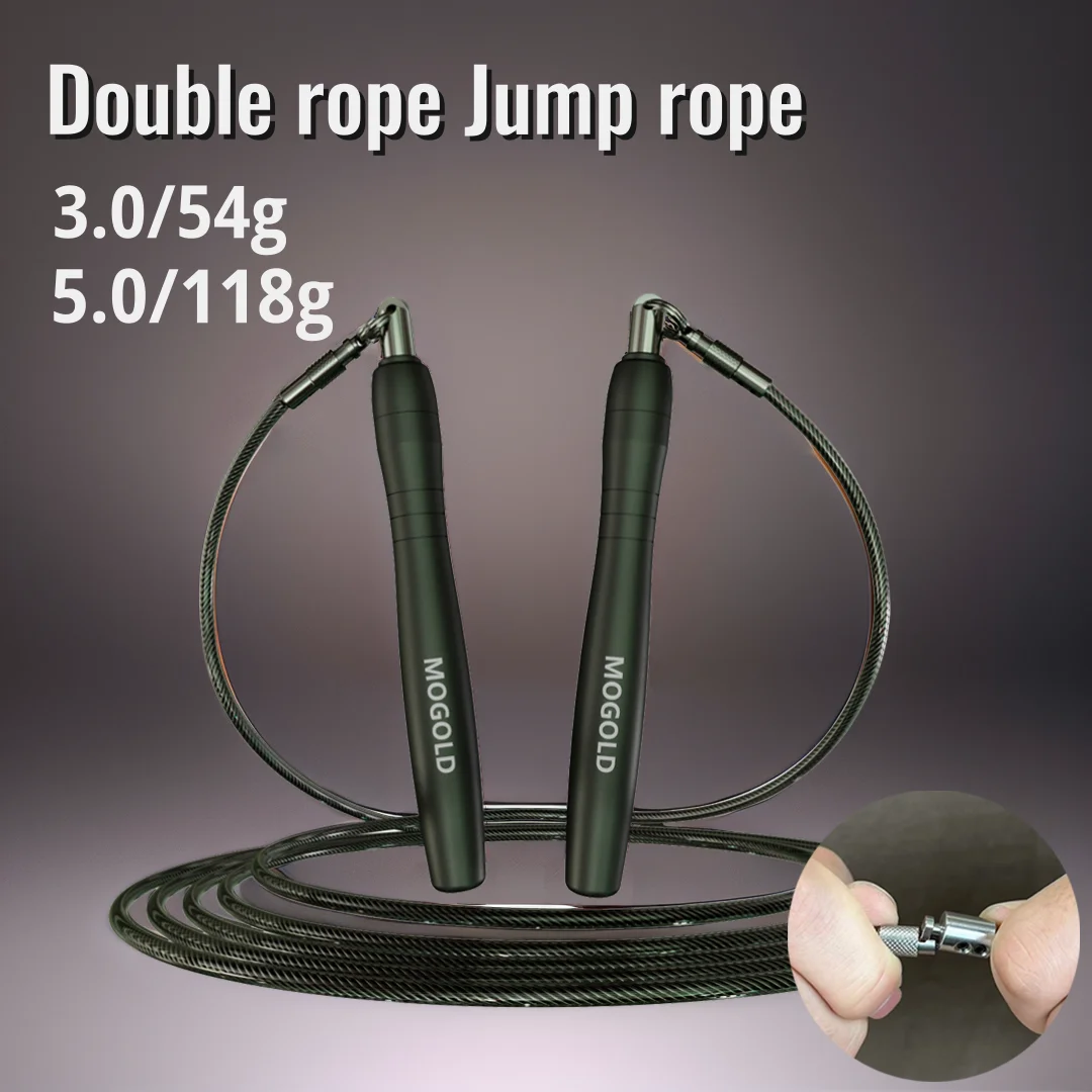 Double Rope Jump Rope, Exercise Sports Special, Weighted Wire Rope, Body Aerobic Training Fitness Equipment, Suitable for Adults