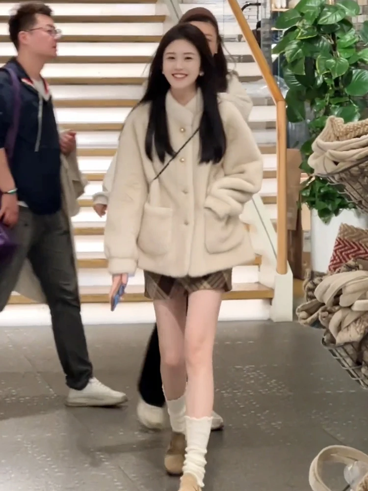 Coreano sle feminino plu jaet solto thi quente outono inverno nova sle flor ling marca suporte versão cardigan topo