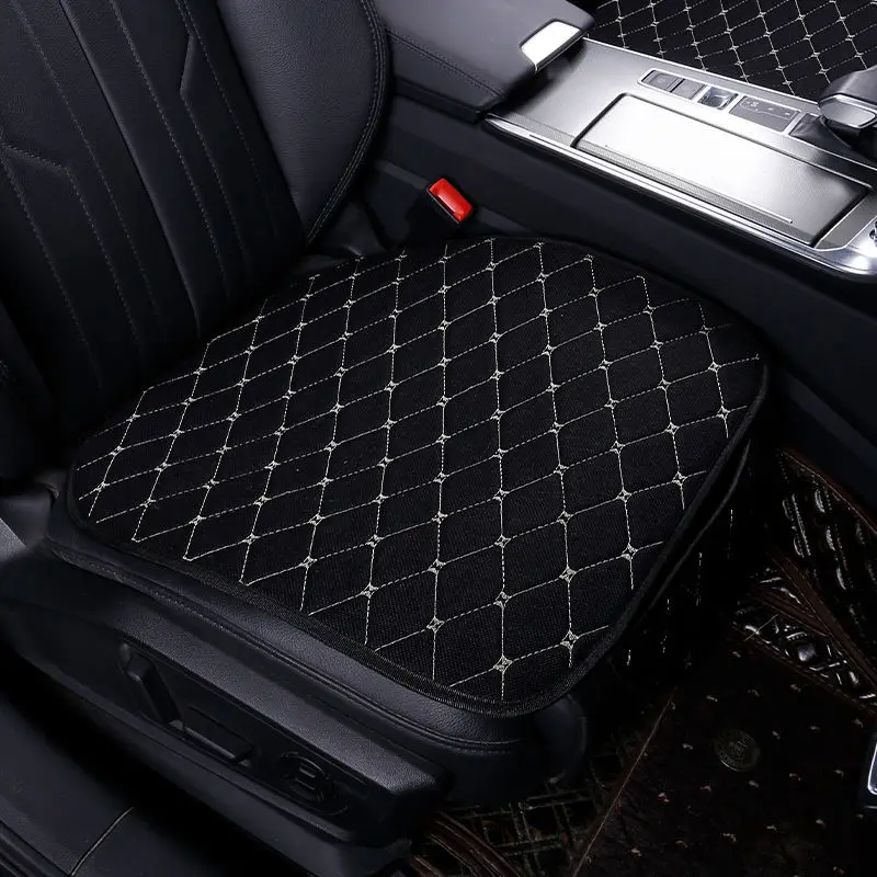 

Breathable Flax Car Seat Cushion Cover Four Season Universal Anti Slip Fabric Car Seat Protector Cushion Pad Mat