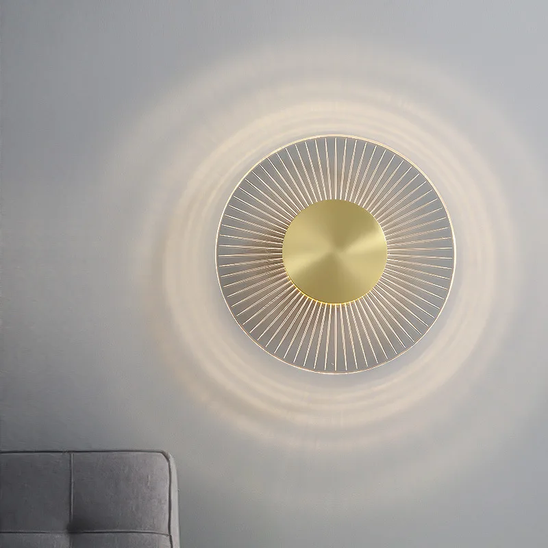 Luxury Rotundity Clear Acrylic Luster Wall Lamps Home Accessories Living Room Aisle Corridor Entrance Background Atmoshere Light