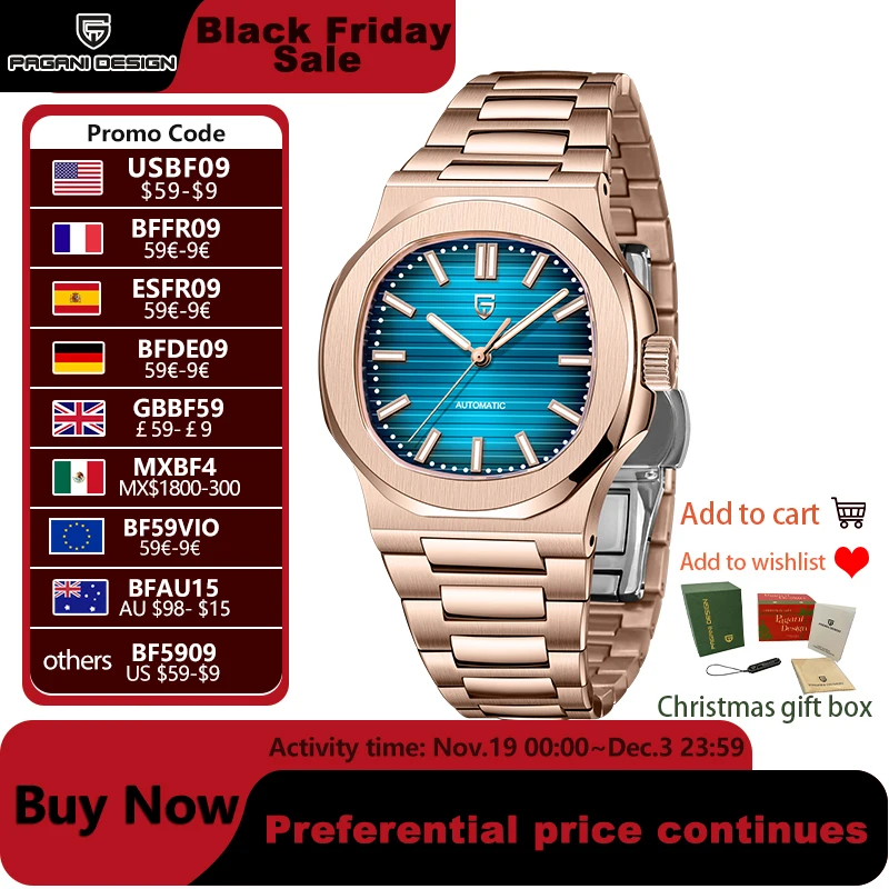 PAGANI DESIGN 40 مللي متر فاخر ارتفع الذهب الأزرق ساعة أوتوماتيكية للرجال الياقوت كريستال مقاوم للماء ساعة اليد الميكانيكية الرجال 2025 جديد #1