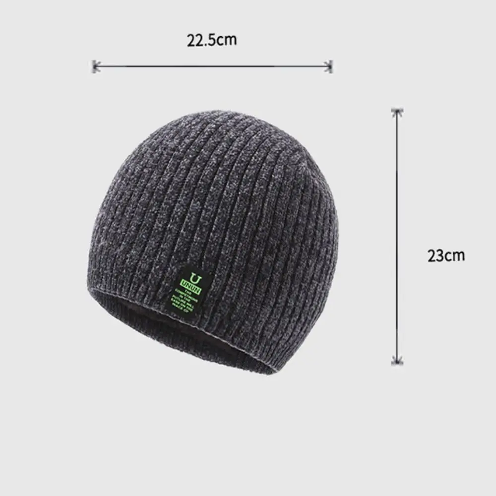 Comfortable Men's Winter Knit Hats New Soft Outdoor Riding Beanies Cap Stretch Cuff Keep Warm Knitted Cap