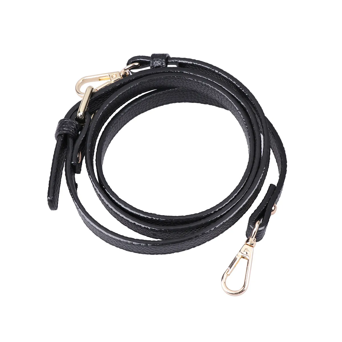 

Universal Adjustable Replacement Shoulder Strap PU Black Golden Buckle for Bag Messenger Travel Gym Briefcase Accessory