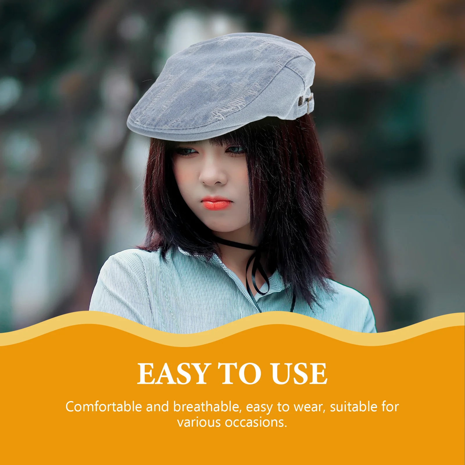 

Retro Vintage Distressed Denim News Boy Cap Outdoor Casual Travel Hat Men Women News Boy Cap for Men Denim Hat