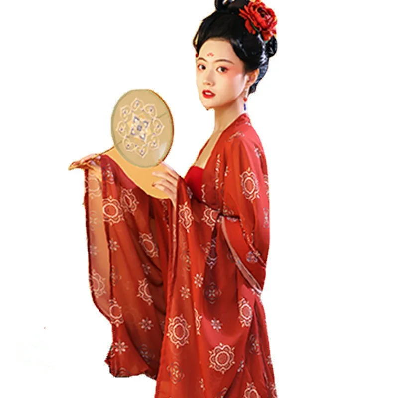 

2 PCS/SET New Ladies Fairy Hanfu Dress Adult Big Sleeve Classical Dance Suits Stage Costumes Traditional Chinese Clothing