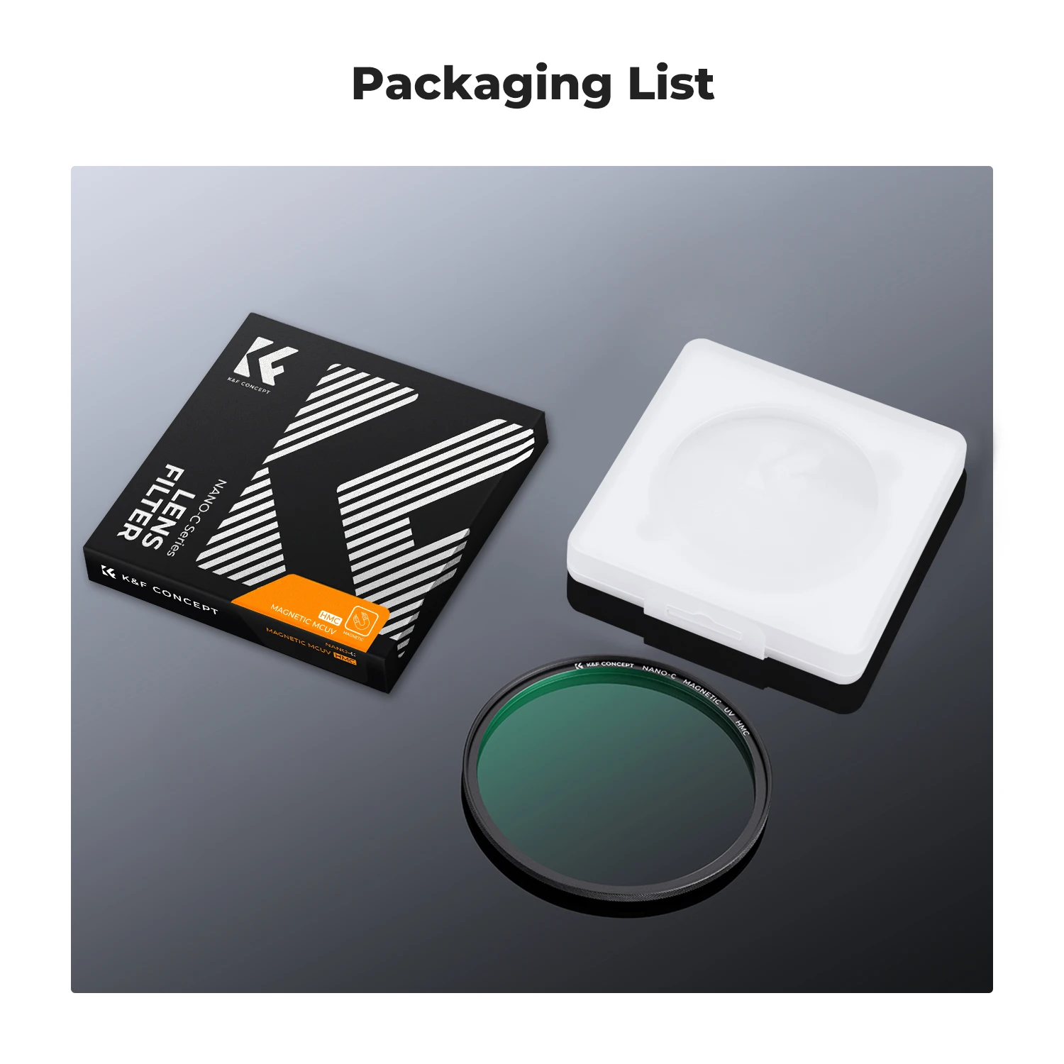 K&F Concept Nano-C Magnetic UV Filter 49mm 52mm 55mm 58mm 62mm 67mm 72mm 77mm 82mm 18-Layer Water And Dust Proof Coatings