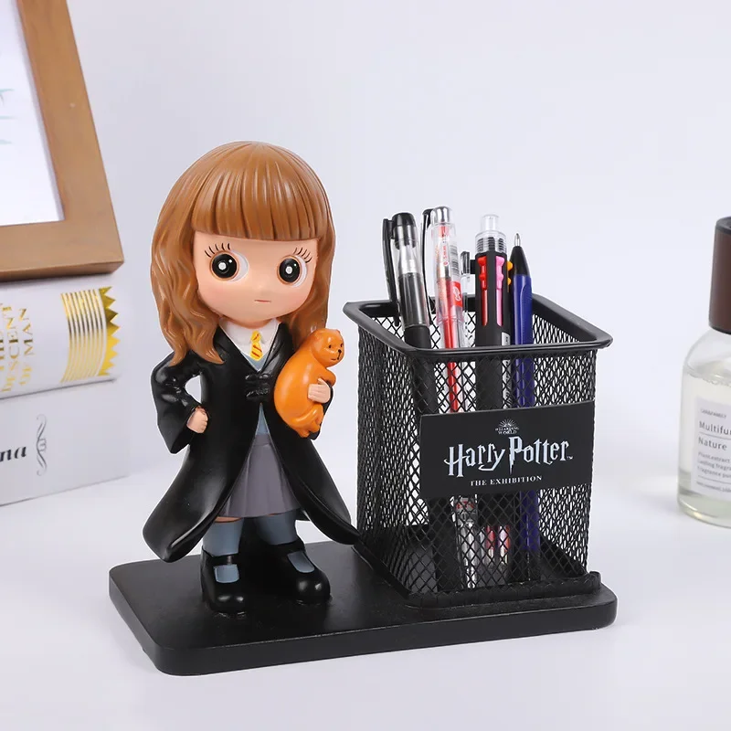 Toy Figures Academy of Magic Pen Holder Kawaii Anime Character Peripherals Hermione Figurines Student School Stationery Gifts