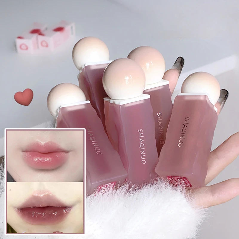 7 Kleur Hydraterende Lip Tint Gelei Vloeibare Lippenstift Niet Plakkerig Cup Sexy Lip Modder Spiegel Water Lip Glazuur Vrouwen Make-Up Cosmetica