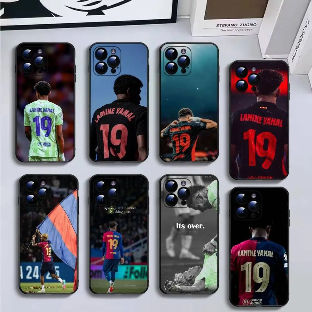

Y-Yamals 19 Phone Case For iPhone16,15,14,13,12,11 Plus,Pro Max,XS,X,XR,SE,Mini,8,7,Soft Silicone Black Cover