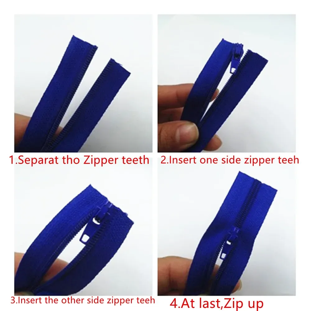 10-100Pcs 3#/5# Nylon Coil Auto Lock Zipper Puller DIY Sewing Tool Zipper Slider 20 Colors