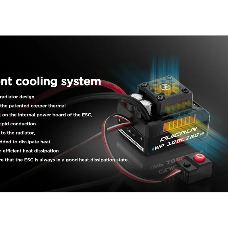 

Комплект HobbyWing QuicRun WP 10BL120 G2 120A ESC + 3652/3660 G2 с бесщеточным двигателем для радиоуправляемых машин/багги 1/10, аксессуары для гонок