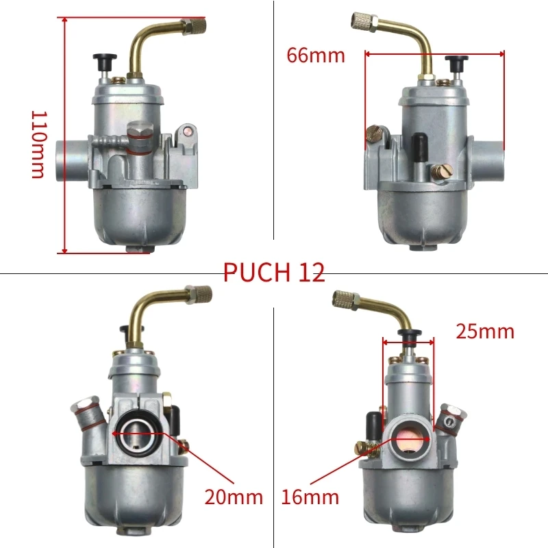 Puch 12mm 15mm For Puch Maxi Bing Carb E50 50cc Mini Scooter Moped Tuning Parts Motorcycle Carburetor Carb