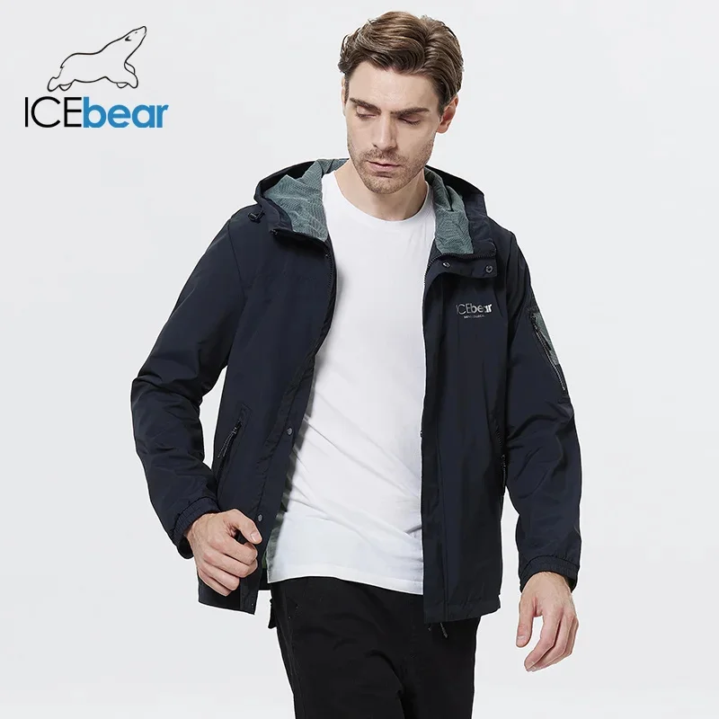 ICEbear 2023 Spring and Autumn Men\'s Mid-Length Cotton Coat MWB21665D