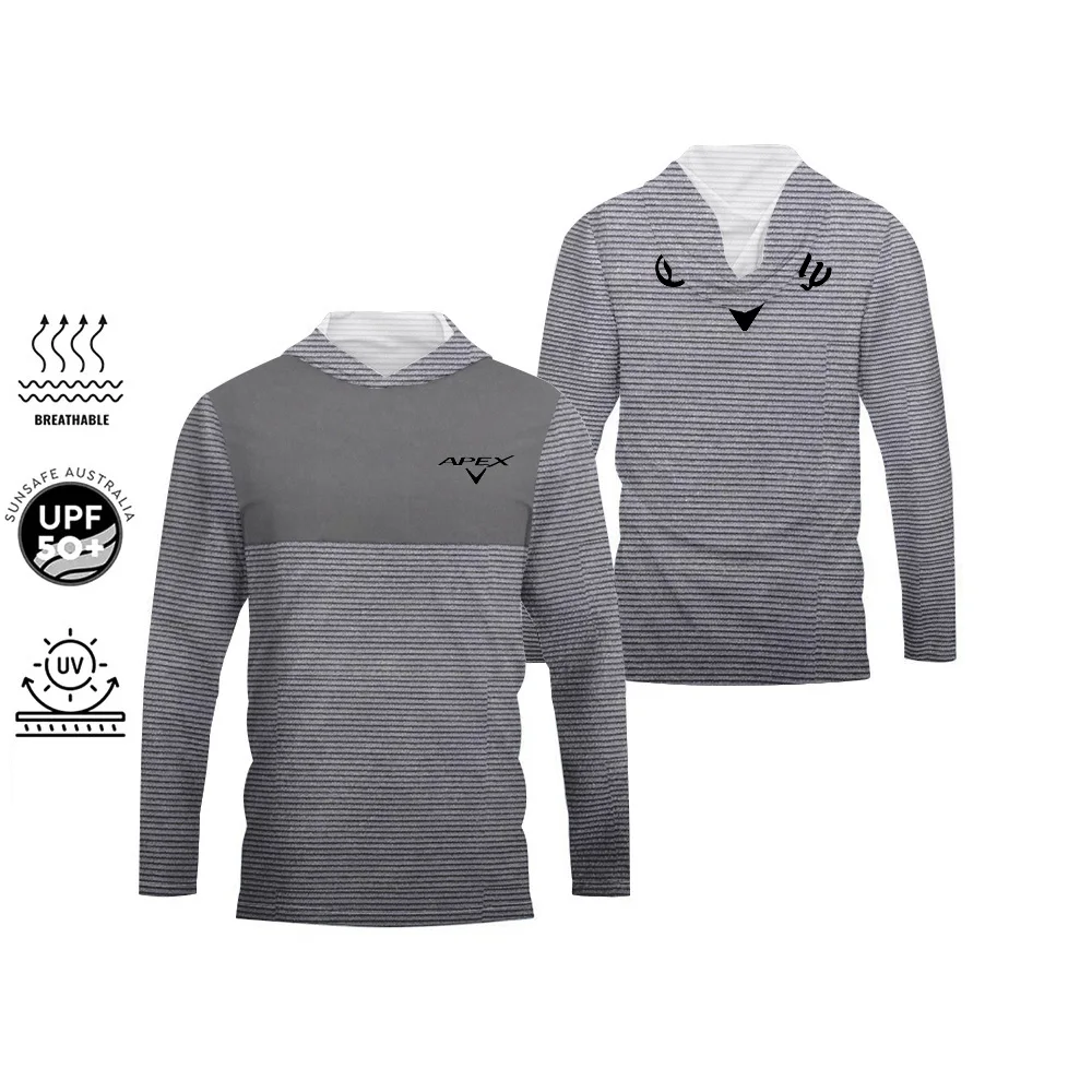 

Новинка 2024, Спортивная дышащая Солнцезащитная одежда для гольфа, модная полосатая рубашка с принтом, мужская Свободная рубашка большого размера с капюшоном и длинными рукавами