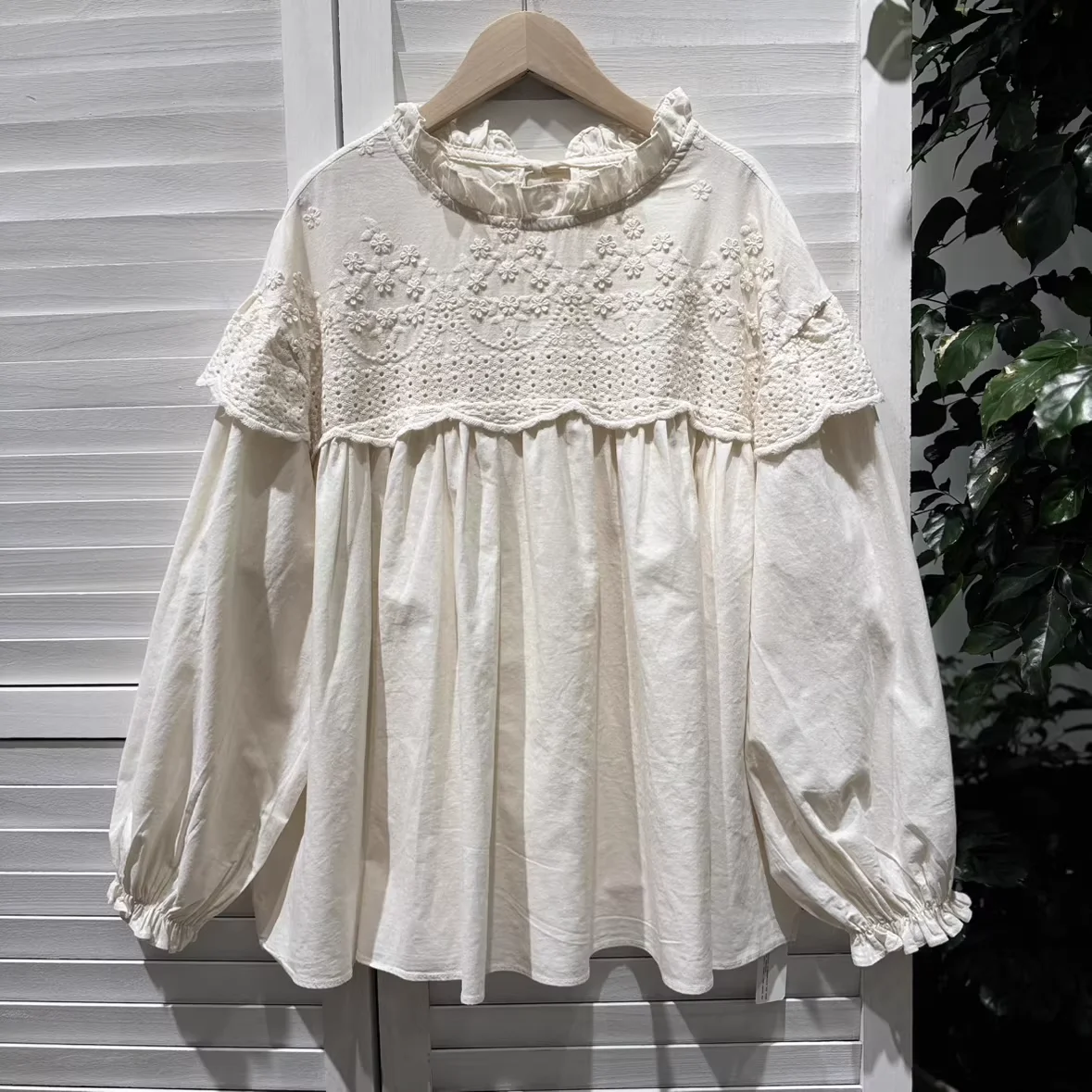 

Винтажные рубашки и блузки в японском стиле Мори для женщин, с вышивкой, воротником-стойкой, викторианские топы с длинным рукавом, коллекция 2026 года