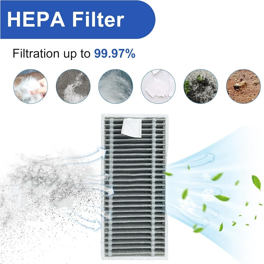 A88X Accessories Kit For Ecovacs Deebot X9 Pro Omni / X9 Pro Vacuum Cleaner Main Brush Mop Roller Dust Bag HEPA Filter