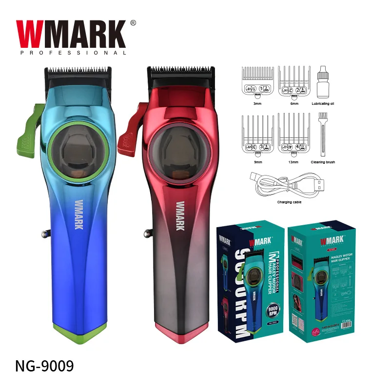 

WMARK professional magnetic levitation hair clipper liquid crystal digital display DLC head electric scissor NG-9009