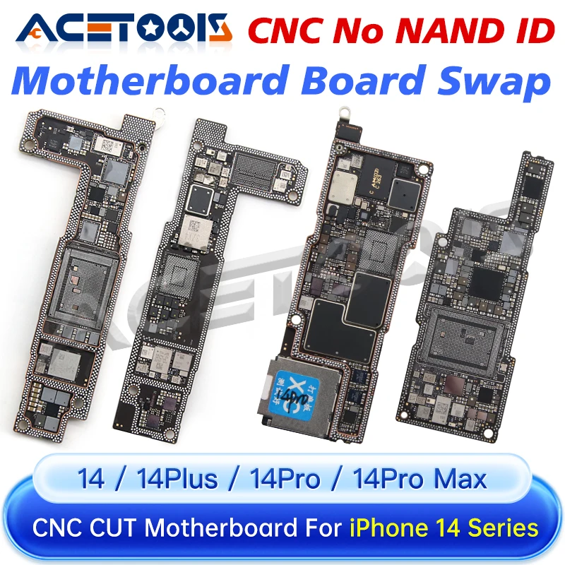 CNC CUT Motherboard For IPhone 14 Pro Max 4G 5G Logic Board Polishing CPU AP RF Board IPhone 14 Plus Switching CPU Baseband Swap