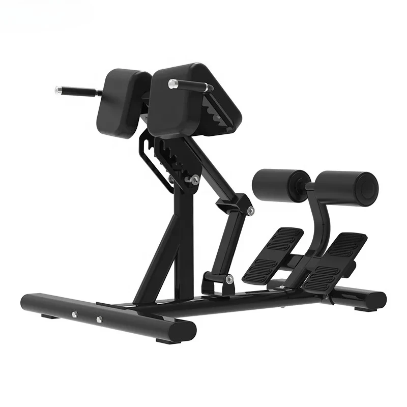 Custom Logo Steel Roman Chair Gym Back Extension Machine for Bodybuilding Abs Glutes and Core Training; Fitness Weight Bench