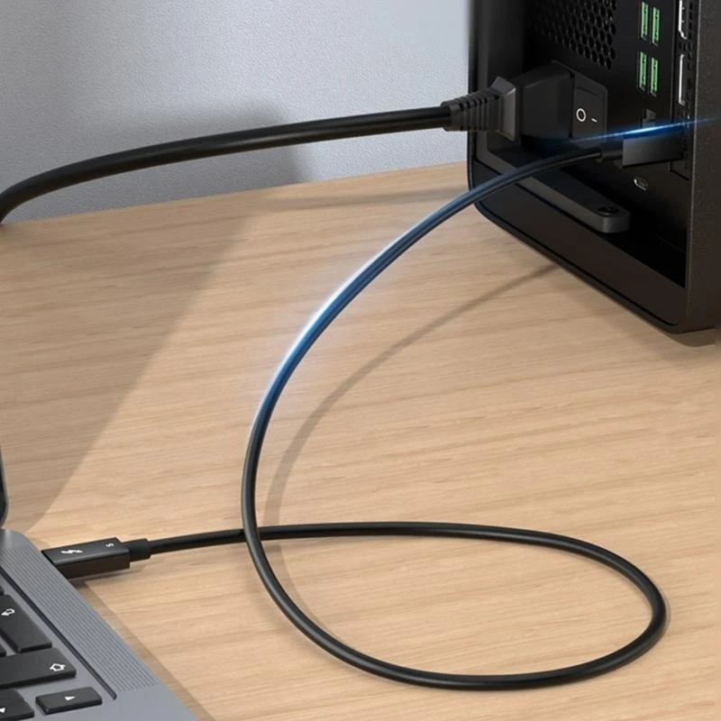  Thunderbolt5 Data Cable 120Gbps Fast Speed Transfer Supports 8K 60Hz Double Screen