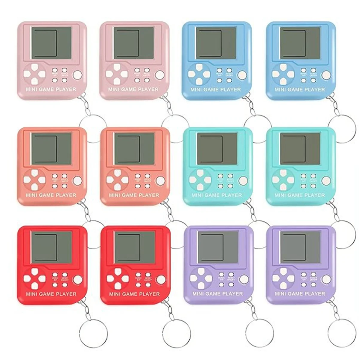 BFYL-12Pcs Party Favors Keychains for Kids Video Game Keychains for Backpack Birthday School Party Favor Supplies Key Chains