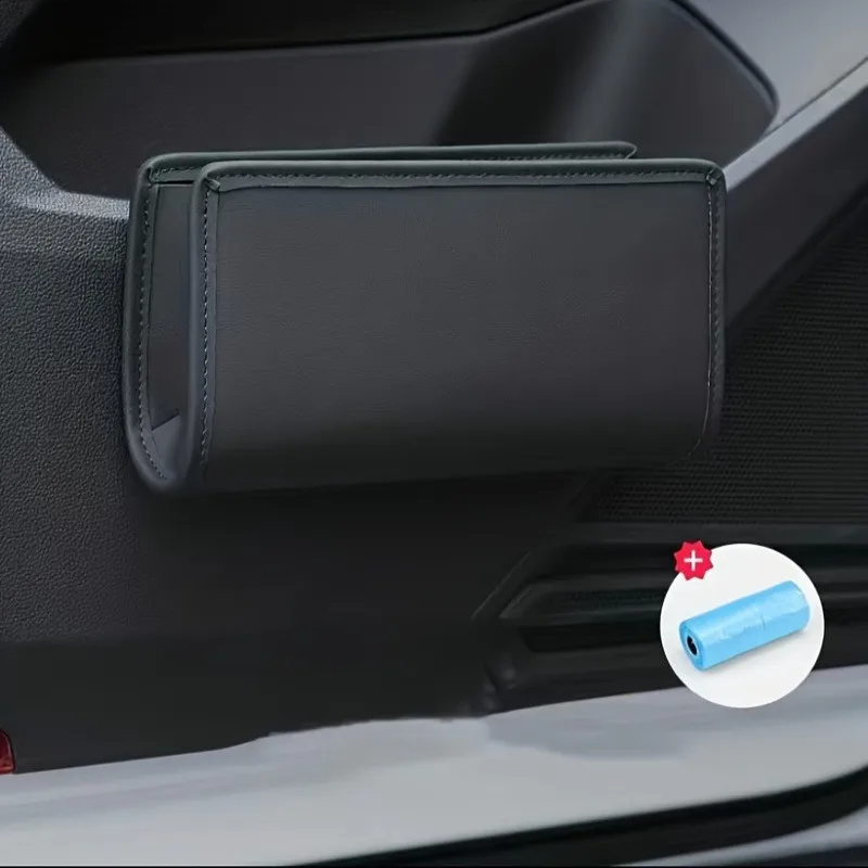 Cubo de basura para coche, caja de almacenamiento para puerta lateral, caja de almacenamiento colgante para respaldo de asiento, caja de almacenamiento plegable multifuncional, 1 ud.