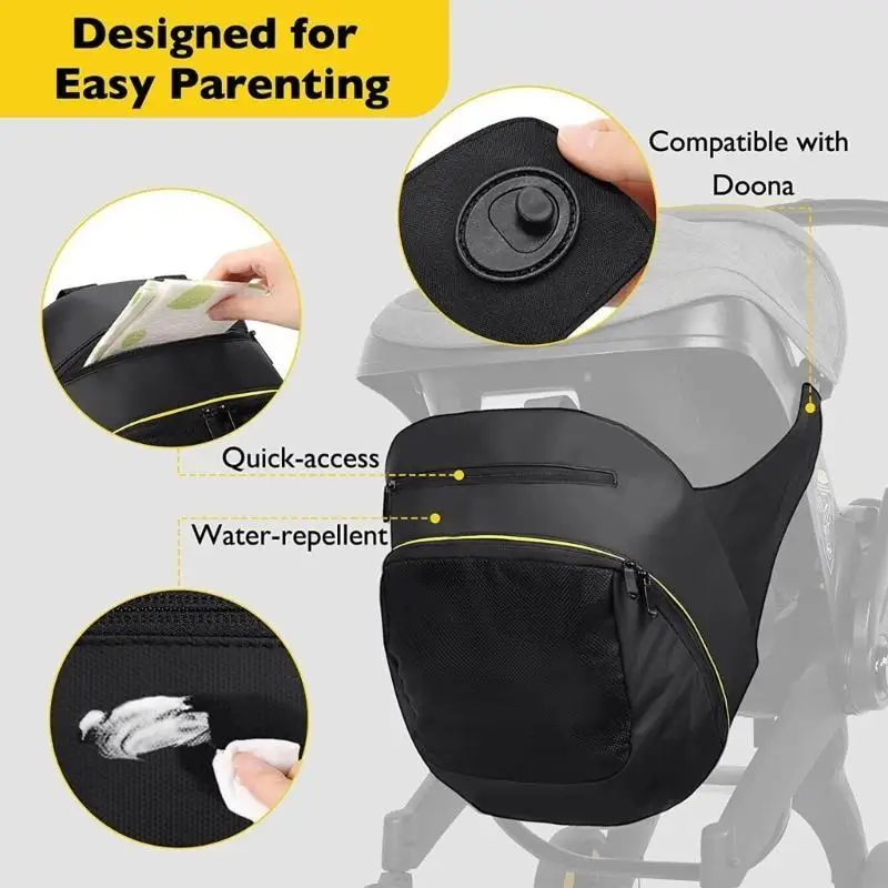 

2 In 1 Strollers Hanging Bag for Foofoo Diaper Storage Organiser Case Parent Backpack Spacious