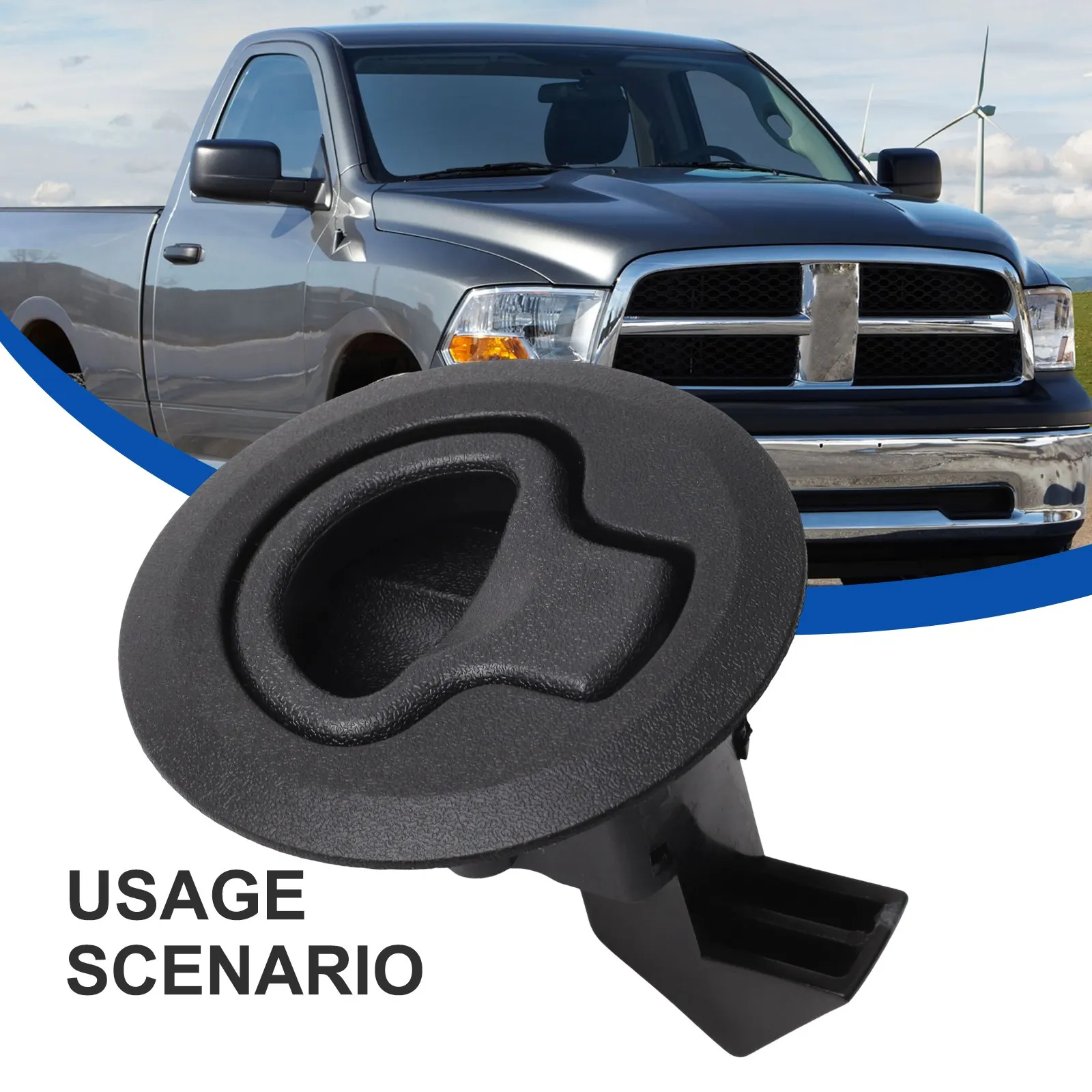 Cargo Storage Lid Latch Replacement Compatible with For Dodge For Ram 2010 2012 Model 68059730AB Made of ABS Material