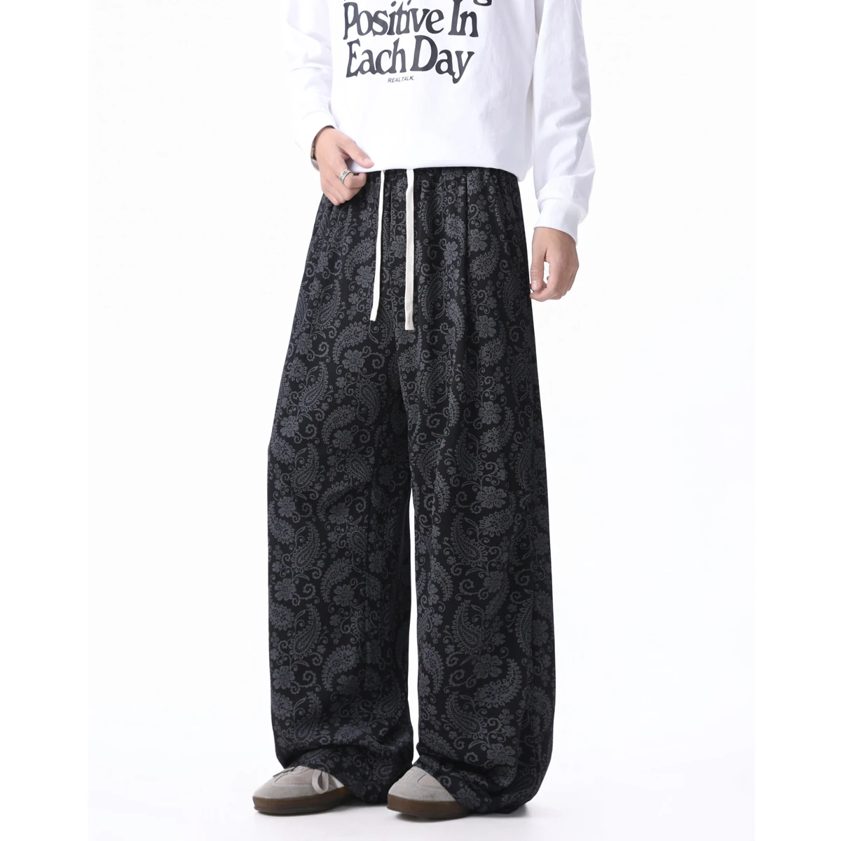 

Мужские модные брюки чинос - Новые свободные широкие брюки с уникальным принтом, городской стиль, простые, универсальные и удобные для повседневной носки