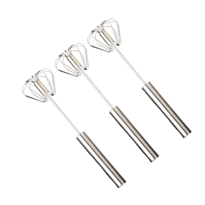 خافق البيض من الفولاذ المقاوم للصدأ، خلاط شبه أوتوماتيكي متين لخلط كريمة البيض بدون جهد، التحريك والضرب لخبز المطبخ #6