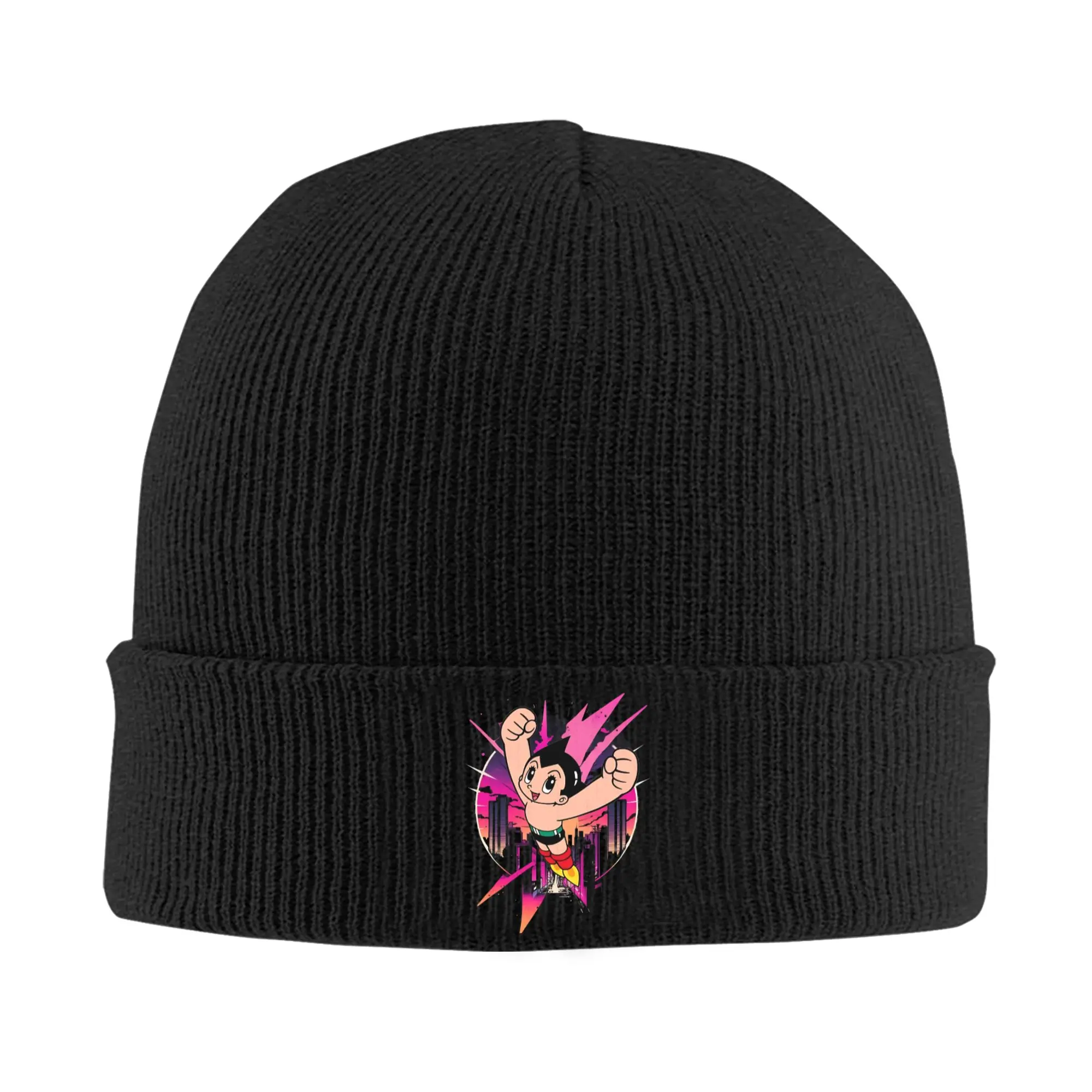 Astro Boy Astroboy Anime Knitted Hat Women's Men's Beanies Autumn Winter Hats Acrylic  Warm Caps