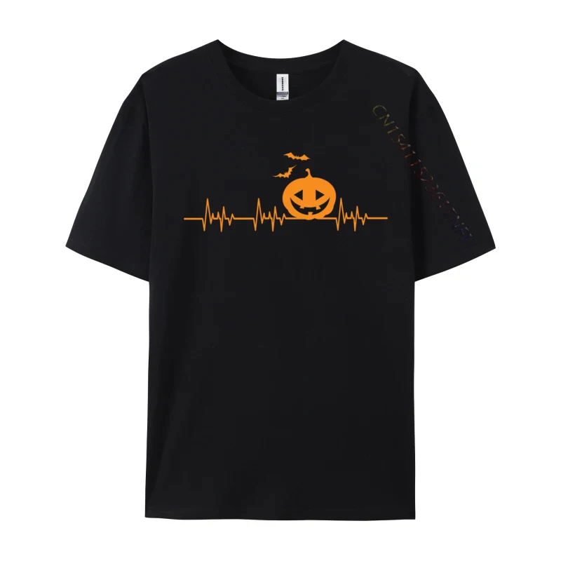 Carved Pumpkin Halloween Heartbeat Nurse Carpenter Woodworking Saw Heartbeat T-Shirts Unique Tops Tees Wholesale Tee Shirts Man