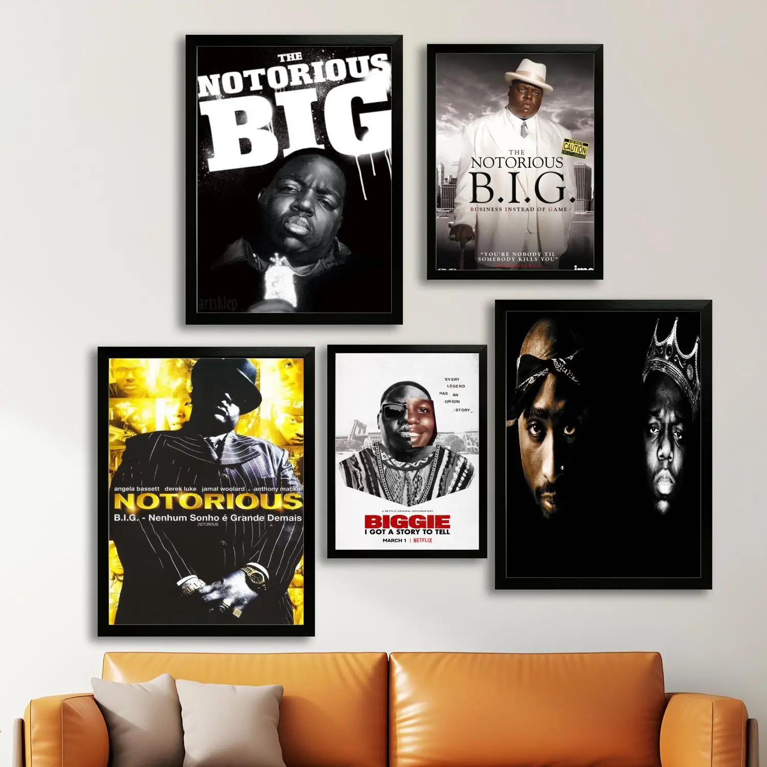 Biggie Notorious Big B.I.G Canvas Art Poster, Wall Art Picture Print, Modern Family Bedroom Decor Posters,Decorative painting