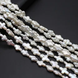 Natural Freshwater Pearls Beaded Cross Shaped Loose Spacer Beads for Jewelry Making Diy Fine Bracelet Necklace Accessories
