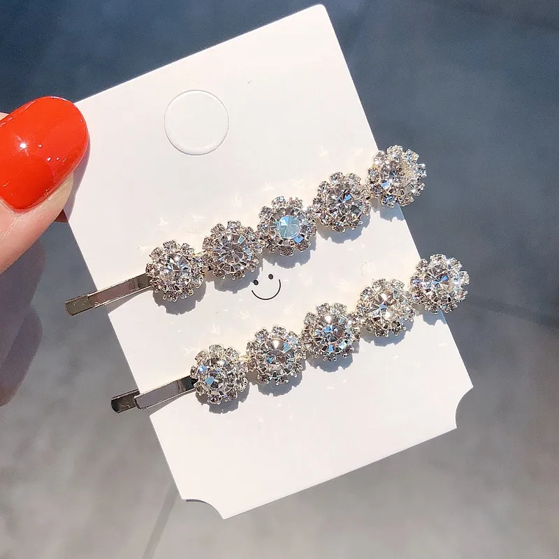 

Elegant Rhinestone Fringe Hair Clips Kit for Teen Girls Korean Ins Style Daily Use Side Holder Premium Lightweight Non Slip