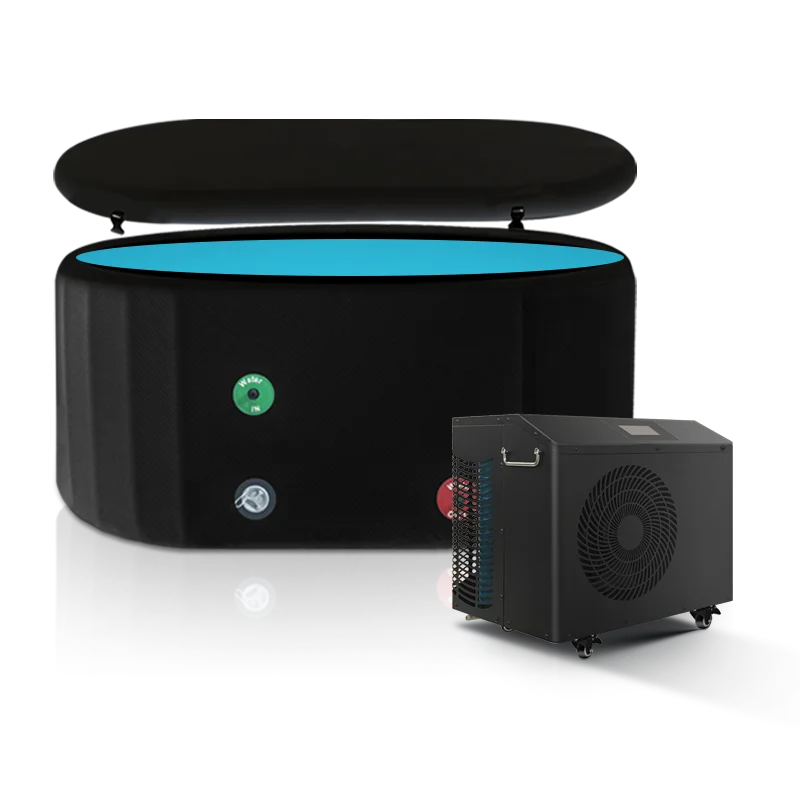 

STLF1 Degrees Highest Performance Cold Plunge with Chiller Inflatable Tub Ice Bath All Weather Use Small Water Chiller Ice Bath