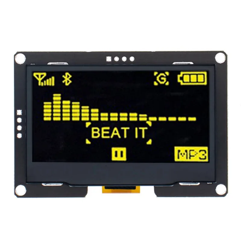 وحدة عرض LCD OLED ، واجهة تسلسلية لاردوينو ، UNO R3 ، C51 ، من من من من من نوع SPI ، x 64 ، SSD1309 ، 7 دبوس ، I2C