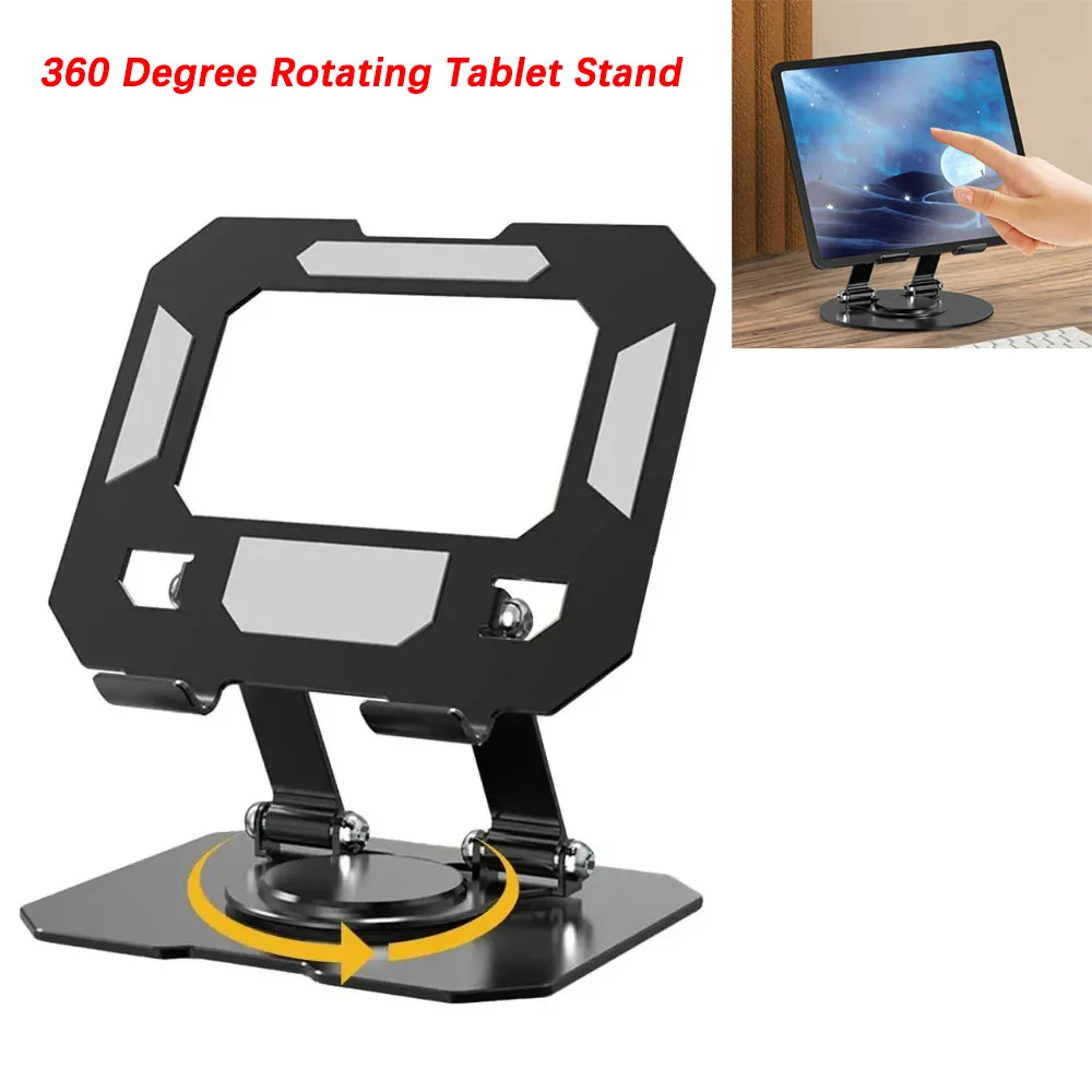 

360° Rotatable Tablet Stand Metal Holder Adjustable Foldable Desktop Stand Holder for ipad Phone