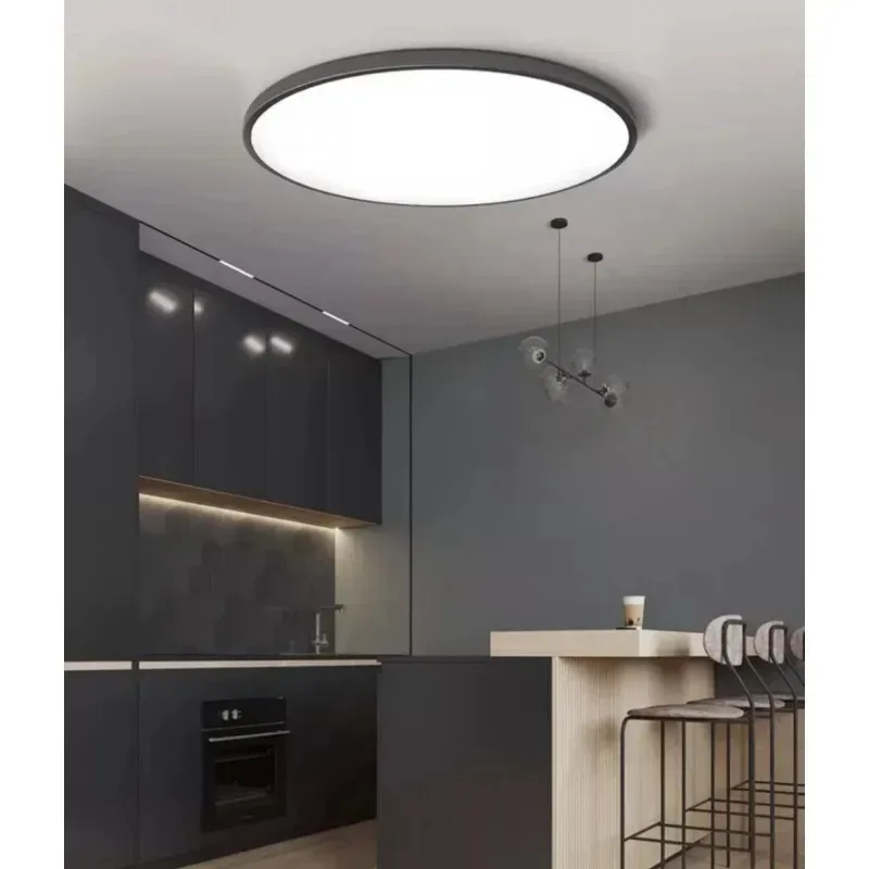 

Современные светодиодные потолочные светильники, панельная лампа 24 Вт, 40 Вт, освещение, ультратонкая, толщина 2 см, коридор, ванная комната, гостиная, балкон