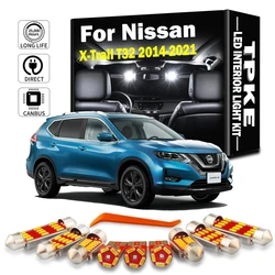 TPKE 9Pcs Car LED Interior Reading Light Kit For Nissan X-Trail Xtrail T32 2014 2015 2016 2017 2018 2019 2020 2021 Sunvisor Bulb
