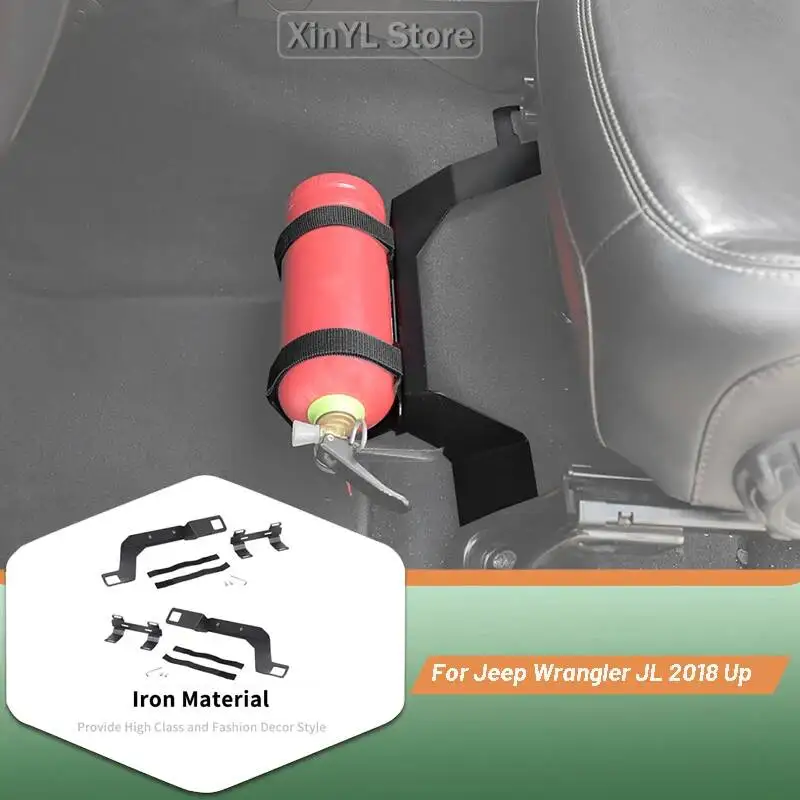 

Front Under Seat Extinguisher Holder Bracket Strap Suitable for Jeep Wrangler JL Gladiator JT 2018 Up Accessories