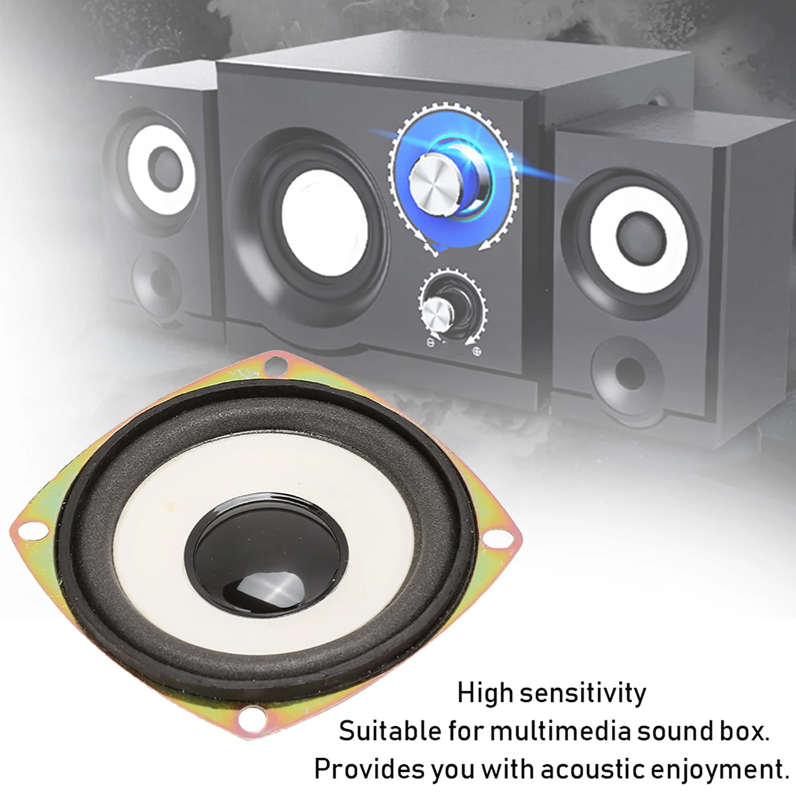 3-inch Mini Full-Range Speaker 4 Ohms, 5 Watts For Multimedia Audio Systems High-Sensitivity Speaker