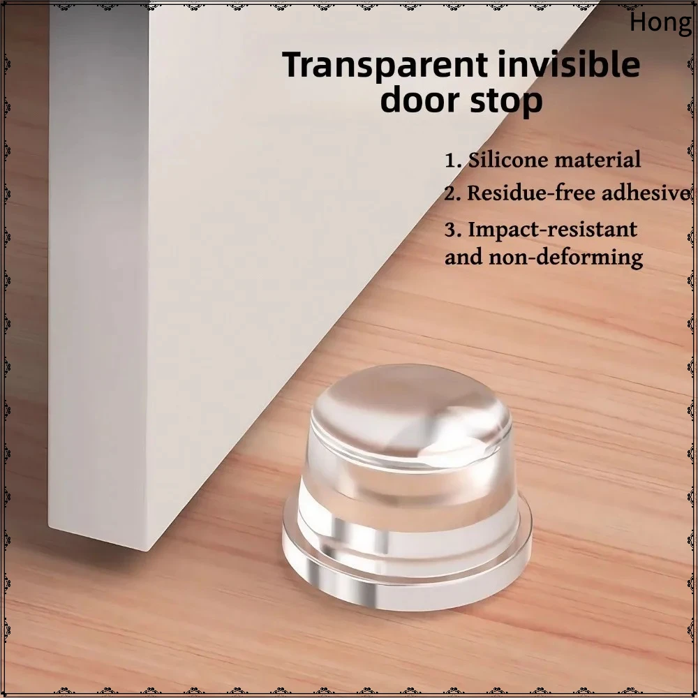 Silicone Door Stopper Wall Protector Bedroom Door Handle Bumper Self Adhesive Anti-crash Pad Practical Furniture Accessories