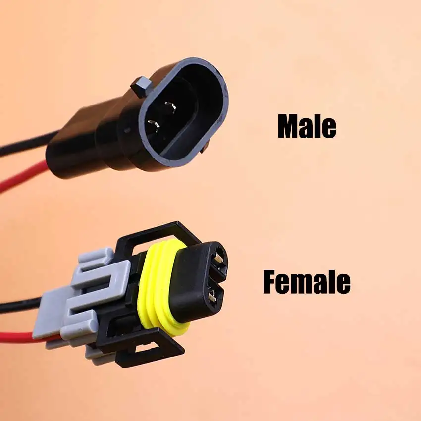 H8 H9 H11 Male Female Socket Connector Car Foglight Head Light Bulb Lamp Plug Adapter DIY Cable Wiring Harness image 4